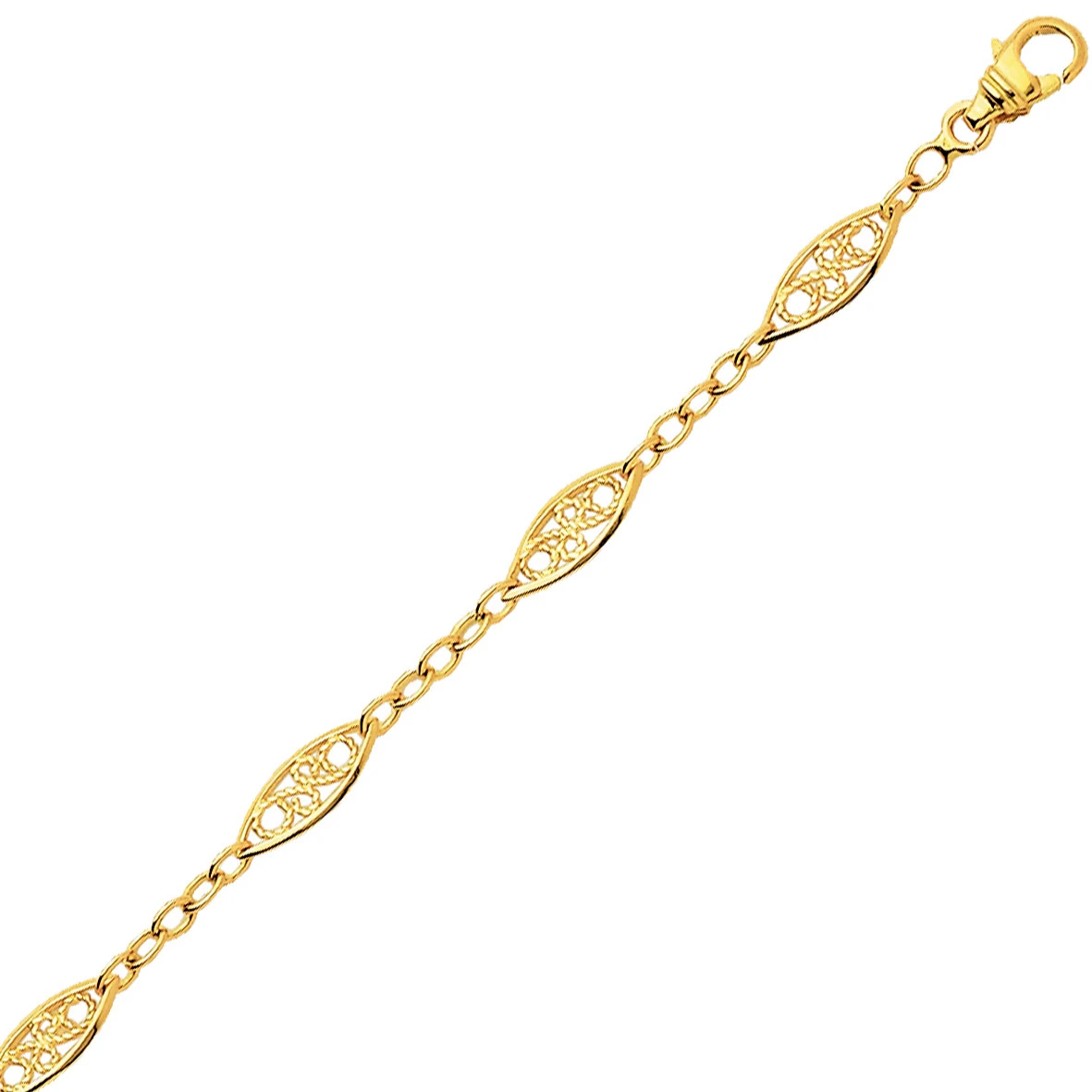Chaine Or Motif Filigranes 6.25g Exquise - 892
