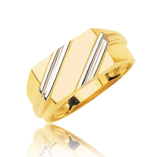 Chevalière 2 Ors Or 18 Ct - 750/1000 - 6.54 G - Mathilde - 5939G