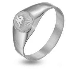 Chevalière Lucas Lucor Or Blanc Or 9 Ct - 375/1000 - 1.83 G - Hélène - X419CHA-G