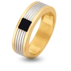 Chevalière Onyx Lucas Lucor 2 Ors Or 9 Ct - 375/1000 - 5.42 G - Violette - XO214G6