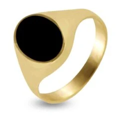 Chevalière Onyx Lucas Lucor Or Jaune Or 9 Ct - 375/1000 - 2.15 G - Vainia - XO11