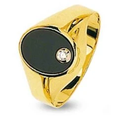 Chevalière Onyx Or Jaune Or 18 Ct - 750/1000 - 5.14 G - Annabelle - 31123B