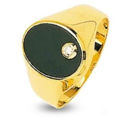 Chevalière Onyx Or Jaune Or 18 Ct - 750/1000 - 5.7 G - Kalima - 47973B