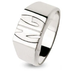 Chevalière Or Blanc Or 18 Ct - 750/1000 - 8.47 G - Fantasia - 1175GM