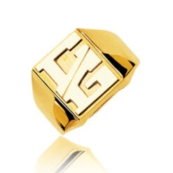 Chevalière Or Jaune Et Or Blanc Or 18 Ct - 750/1000 - 11.55 G - Florence - 670024M