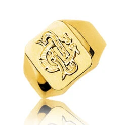 Chevalière Or Jaune Or 18 Ct - 750/1000 - 12.87 G - Aurora - 1149M