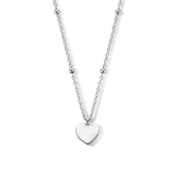 Collier Argent Coeur - Naiomy Silver - Femme - Flamboyante - B1V14