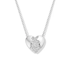Collier Argent Coeur Serti De Zirconium - Naiomy Silver - Femme - Mitiana - B0G05