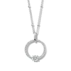 Collier Argent Serti De Zirconium - Naiomy Silver - Femme - Alessia - B1P08