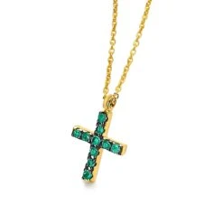 Collier Croix Emeraude - Lecarré - Tadaki - GD101OA.ES