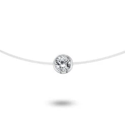 Collier Diamant Nylon 0.05 Ct Serti Clos 0.38g Hannah - NYL1105
