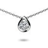 Collier Diamant Solitaire 0.40 Ct 0.40 Ct Or Blanc 2.2g Fiona - 82024-0.40