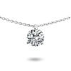 Collier Diamant Solitaire 0.50 Ct 0.50 Ct Or Blanc 1.4g Irène - P2095FMPWAC60