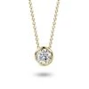 Collier Diamant Solitaire - Serti Clos 0.19 Ct Or Jaune 1.9g Gabriela - 92AL37A-