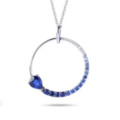 Collier Diamants Et Saphirs Ct - Sérénité-GI2257B/ZB