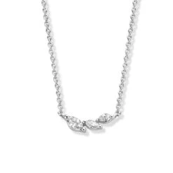 Collier Diamants Or Blanc 0.13 Ct Camilla - 062238A