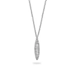 Collier Diamants Or Blanc 0.2 Ct Nymphea - 066318A