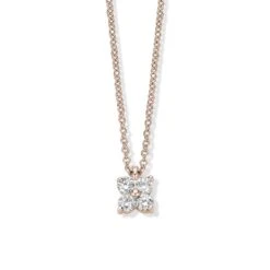 Collier Diamants Or Rose 0.12 Ct Hina - 062138A