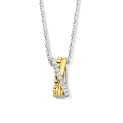 Collier En Argent Bicolor + Pendentif Serti De Zirconium Naiomy Silver Silver - - Alyona - N2H55