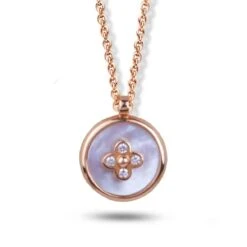 Collier Nacre Blanche Et Diamants - Or Jaune - Morgane -GI2344R/MB