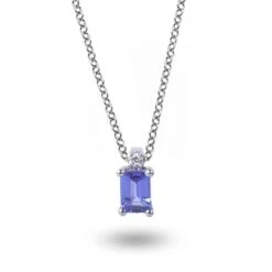 Collier Tanzanite Et Diamants 0.7ct - -CBFT01T-FR
