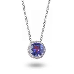 Collier Tanzanite Et Diamants 0.8ct - -CBR006T-FR