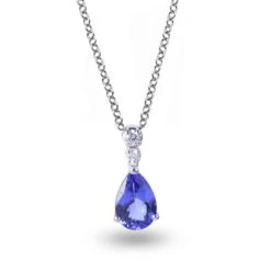 Collier Tanzanite Et Diamants 1.1ct - -CBGO16T-FR