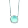 Collier Topaze Swiss Blue Diamant 0.18 Ct One More Amiata 053380T2