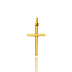 Croix Baton Arrondie Or Jaune Inna