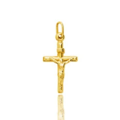 Croix Christ Crucifié Or Jaune Valeria