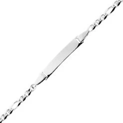 Gourmette Baptême Or Blanc à Graver Vaiarava