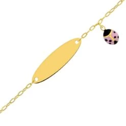 Gourmette Baptême Or Jaune à Graver Aïleen