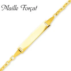 Gourmette Baptême Or Jaune à Graver Alissa