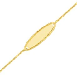 Gourmette Baptême Or Jaune à Graver Amanda