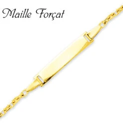 Gourmette Baptême Or Jaune à Graver Amour