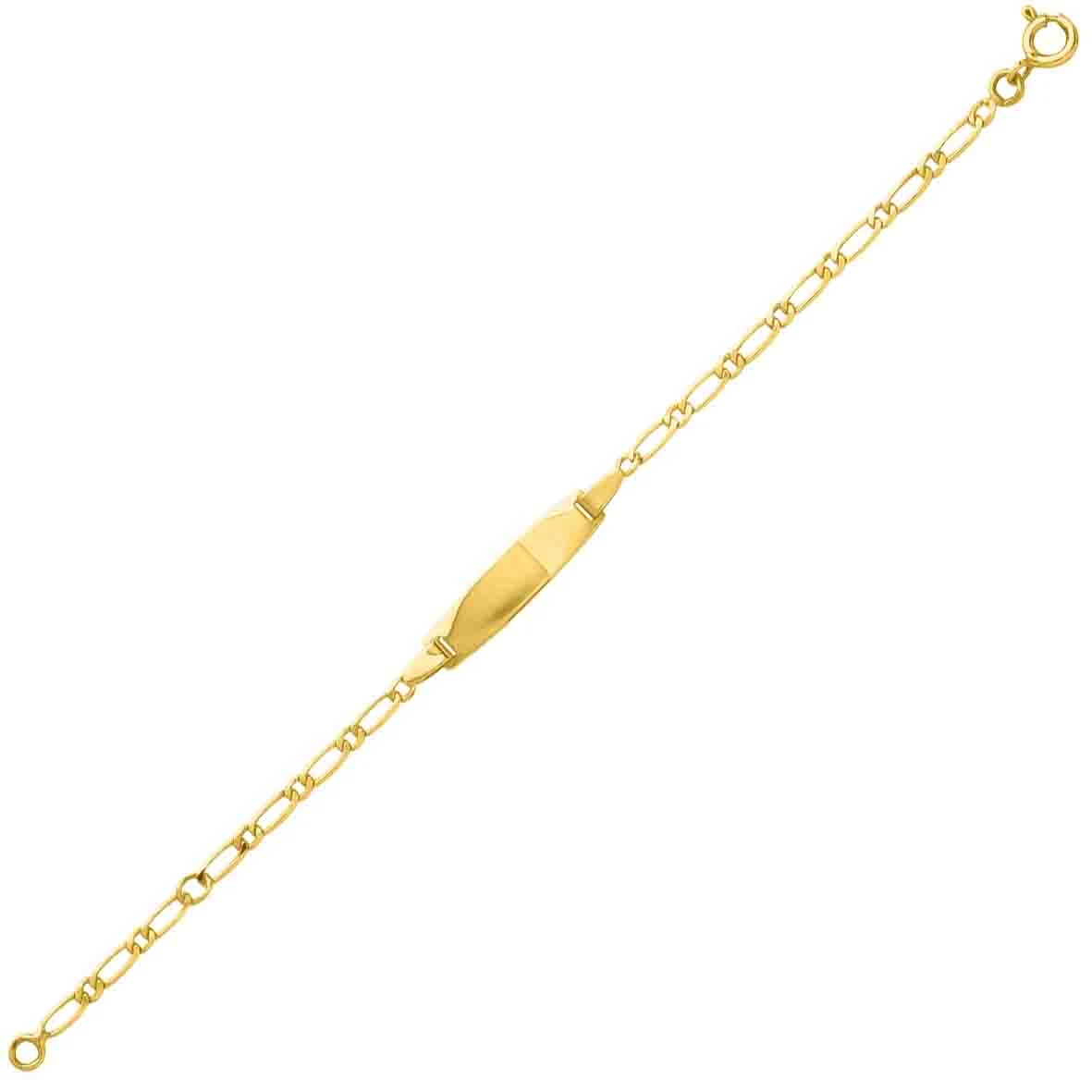 Gourmette Baptême Or Jaune à Graver Asha – Image 2