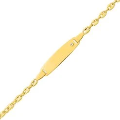 Gourmette Baptême Or Jaune à Graver Auxane