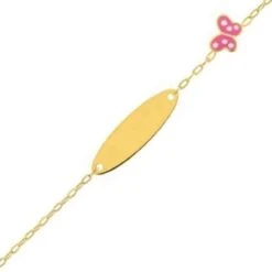 Gourmette Baptême Or Jaune à Graver Carla