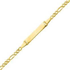 Gourmette Baptême Or Jaune à Graver Celestis