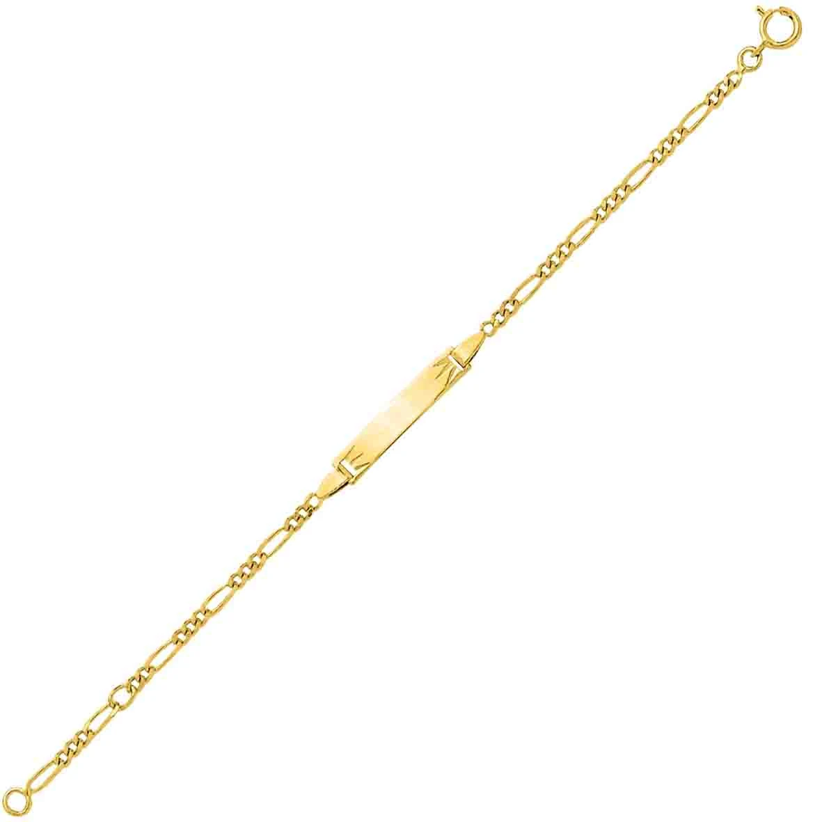 Gourmette Baptême Or Jaune à Graver Charlotte – Image 2