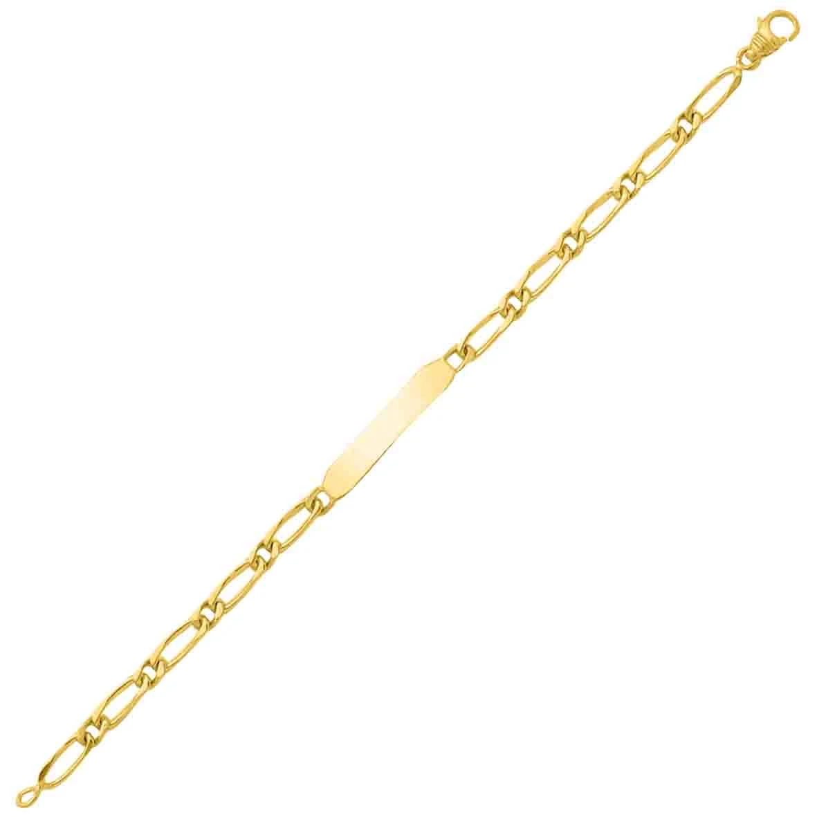 Gourmette Baptême Or Jaune à Graver Clara – Image 2