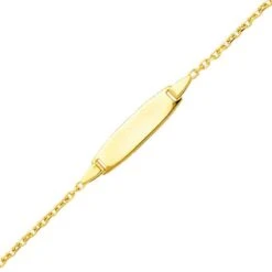 Gourmette Baptême Or Jaune à Graver Coralie