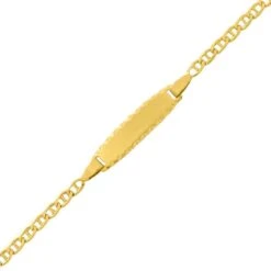 Gourmette Baptême Or Jaune à Graver Héléna