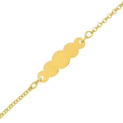 Gourmette BaptĂȘme Or Jaune Ă Graver HĂ©lĂšne