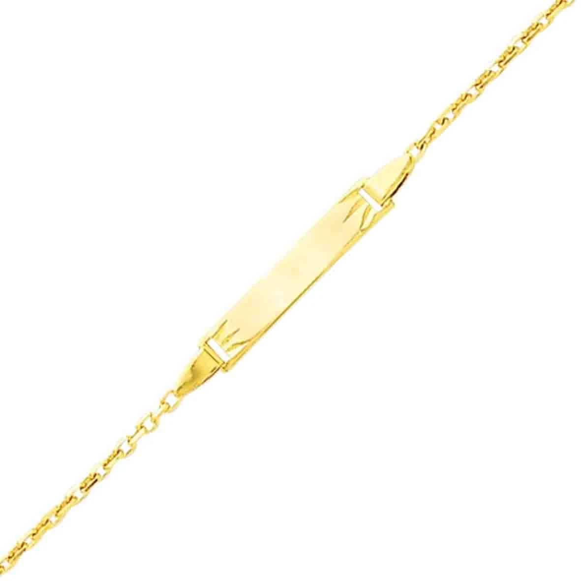 Gourmette Baptême Or Jaune à Graver Ilaria