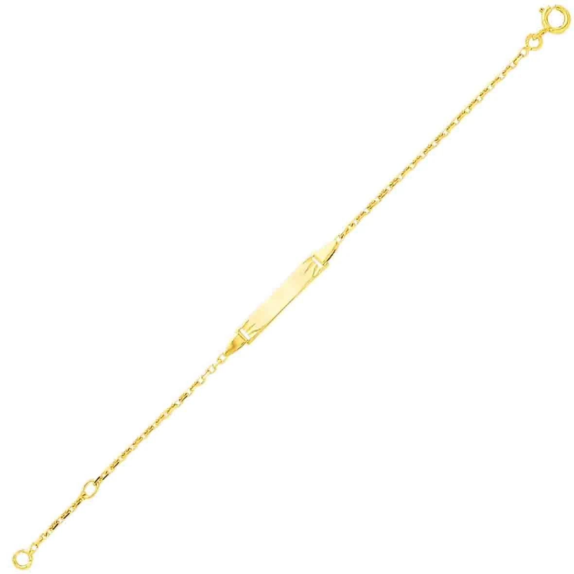 Gourmette Baptême Or Jaune à Graver Ilaria – Image 2