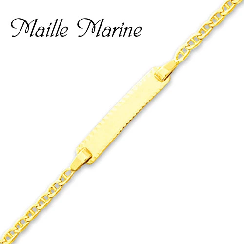 Gourmette Baptême Or Jaune à Graver Inna