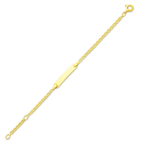 Gourmette Baptême Or Jaune à Graver Inna – Image 2