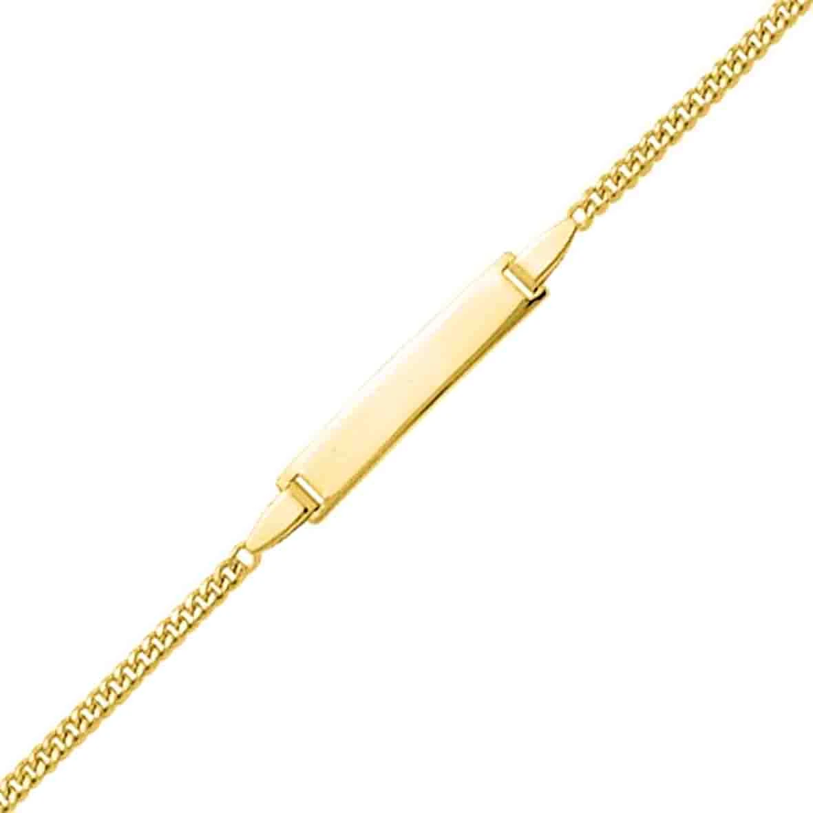 Gourmette Baptême Or Jaune à Graver Itia