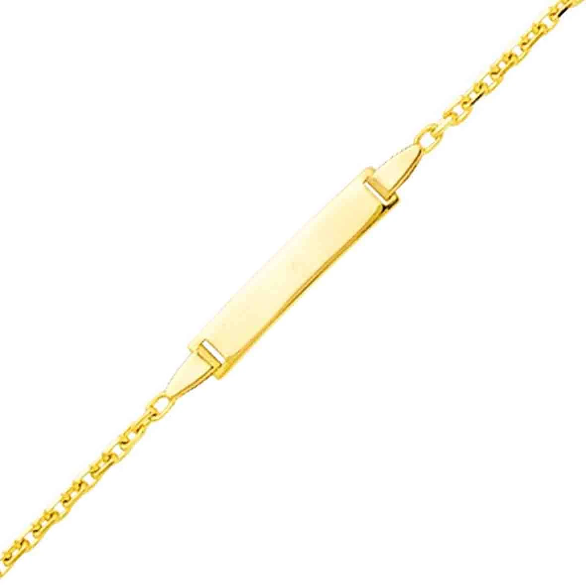 Gourmette Baptême Or Jaune à Graver Kazuko